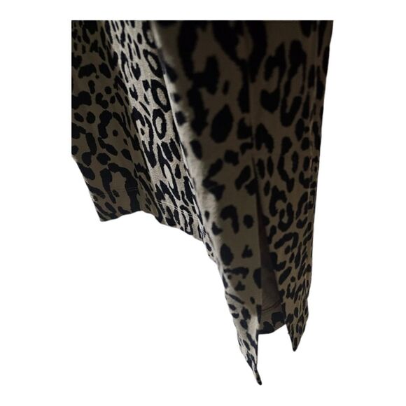 CHICO'S Cheetah Print Mock Neck Midi Shift Stretch Dress - Size 1 - Picture 6 of 9
